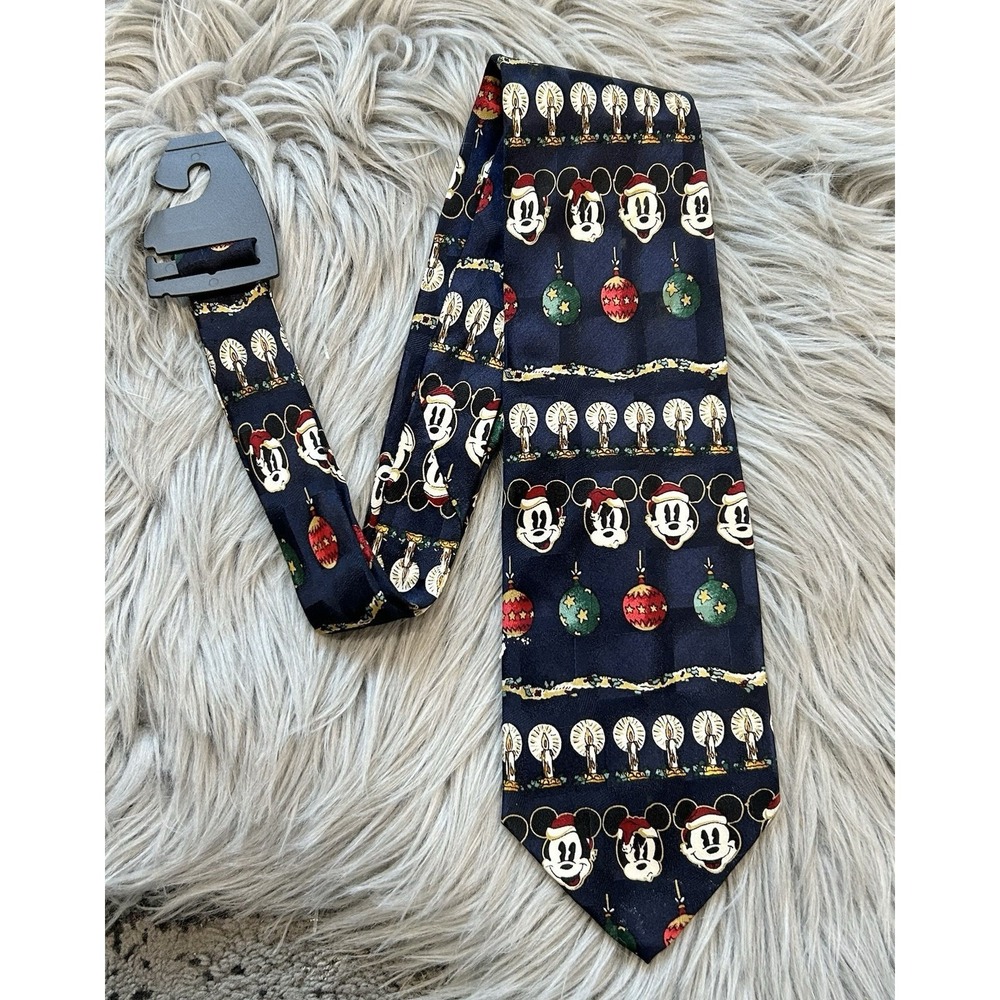 VTG Mickey Unlimited Holiday Men's Holiday Silk‎ Necktie Christmas Designed Tie